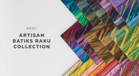Shop the Artisan Batiks raku stripe collection by by Lunn Studios for Robert Kaufman here.