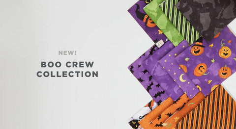 Shop the Boo Crew fabric collection in yardage and precuts here.
