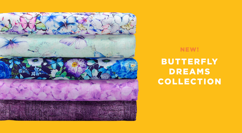 Shop the Butterfly Dreams fabric collection while supplies last. 