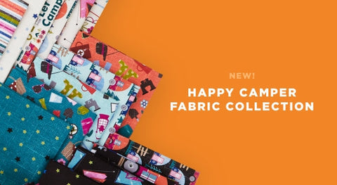 shop the happy camper fabric collection by michael miller fabrics here.