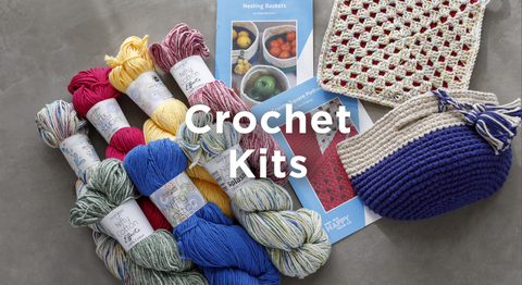 Shop our selection of crochet kits with yarn right here.
