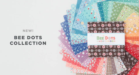Shop Lori Holt's Bee Dots fabric collection in yardage and precuts while supplies last!