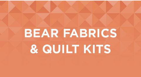 Shop our selection of bear fabrics and quilt kits here.