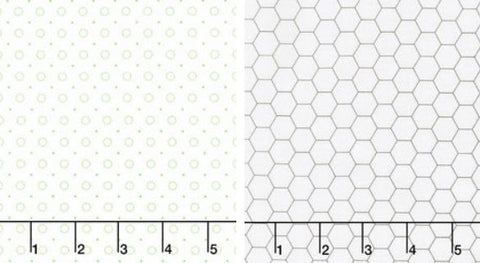 Bee Backgrounds quilting fabrics by Lori Holt for Riley Blake available here.