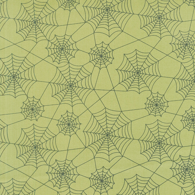 Hey Boo - Webs Witchy Green Yardage Primary Image