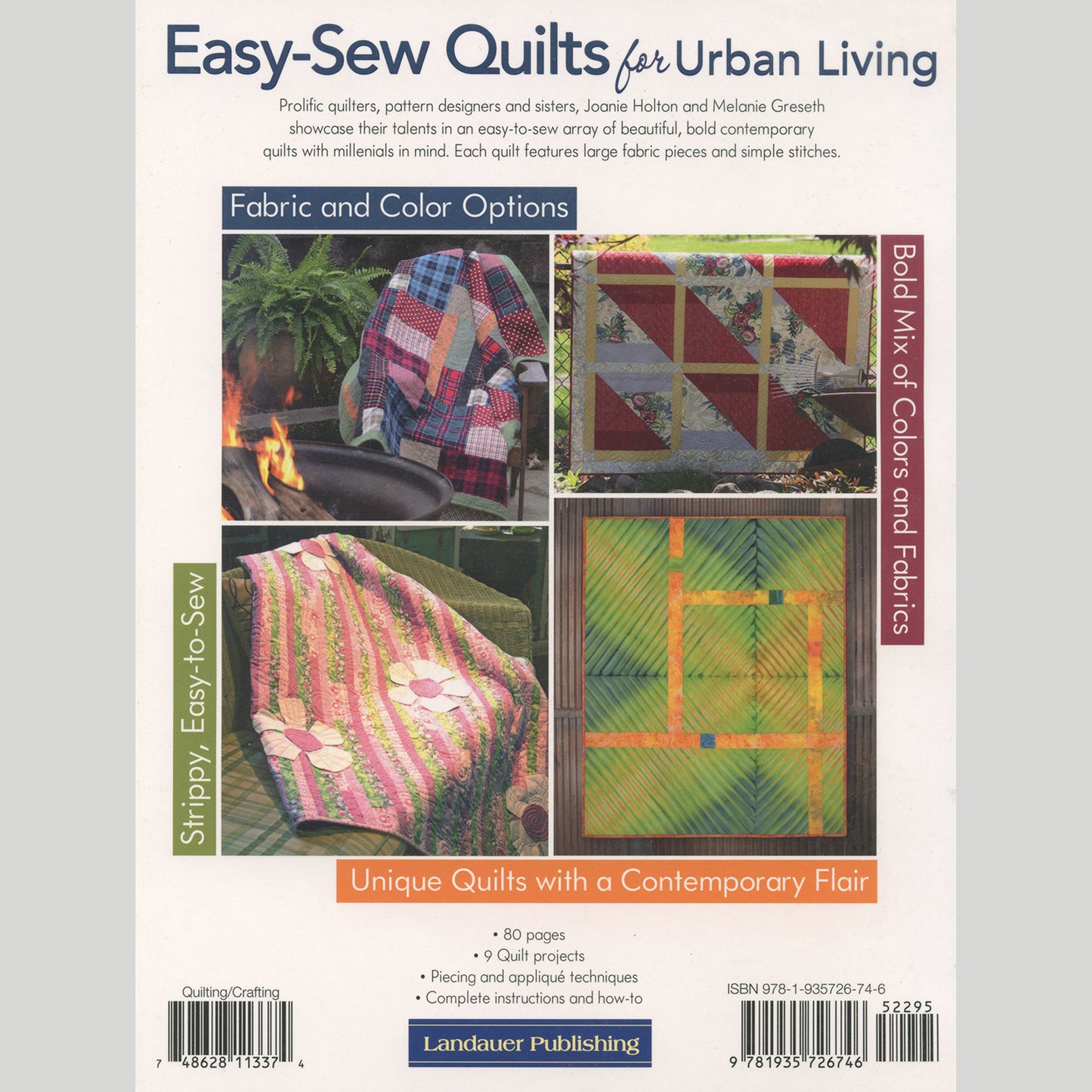 Easy-Sew Quilts for Urban Living Book Alternative View #1