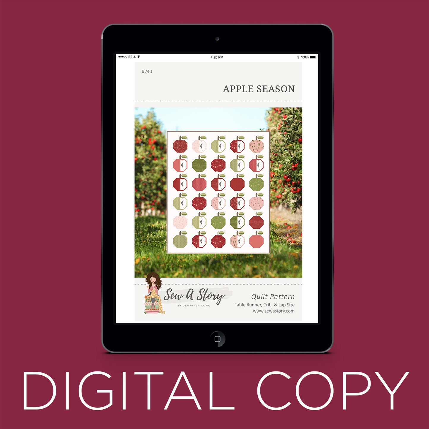 Digital Download - Apple Season Quilt Pattern Primary Image