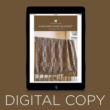 Digital Download - Checkers Baby Blanket Knitting Pattern Primary Image