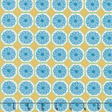 Whimsy - Mosaic Turquoise Yardage