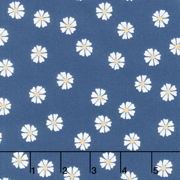 Oh Say Can You Sew - Dancing Daisies Navy Yardage