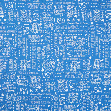 Oh Say Can You Sew - Land That I Love Cornflower Blue Yardage