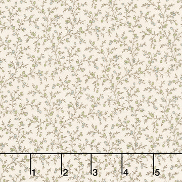 Laundry Line - Brambleberry Cream Blue Yardage
