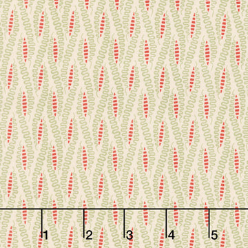 Jingle Bell - Ribbon Candy Holly Yardage