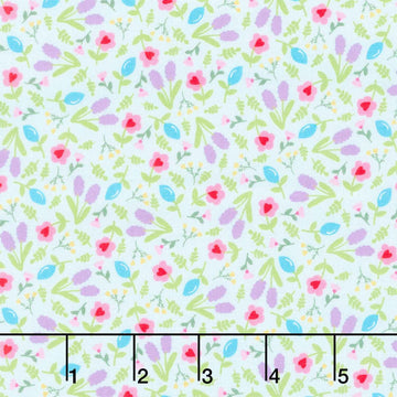 Little Ladies - Giggle Garden Sky Yardage