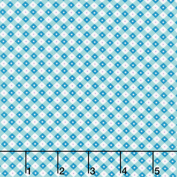 Beloved Blossoms - Checker Dot Mint Yardage