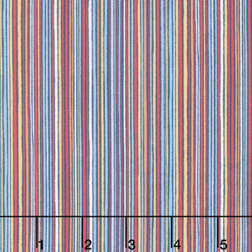 Orbit - Fine Stripe Blue Yardage