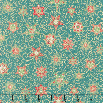 Adorn - Star Green Metallic Yardage
