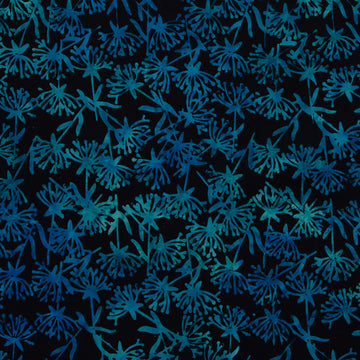 Grandeur Batiks - Baby's Breath Black Yardage