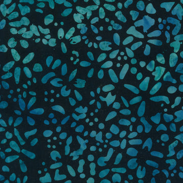 Grandeur Batiks - Petals Black Yardage