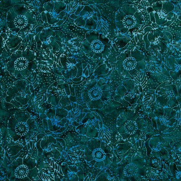 Grandeur Batiks - Gardenias Pine Yardage