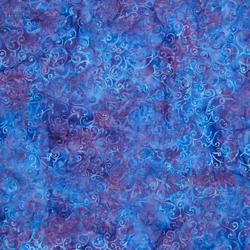 Blueberry Batiks - Spirals Ultraviolet Yardage