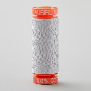 Aurifil 50 WT Cotton Mako Spool Thread Aluminum