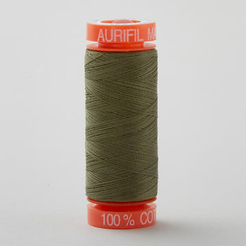 Aurifil 50 WT Cotton Mako Spool Thread Army Green