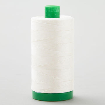 Aurifil 40 WT Cotton Mako Large Spool Thread Silver White