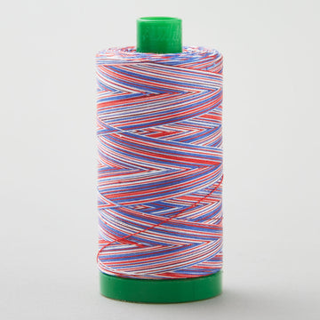 Aurifil 40 WT Cotton Mako Variegated Large Spool Thread - Patriotic