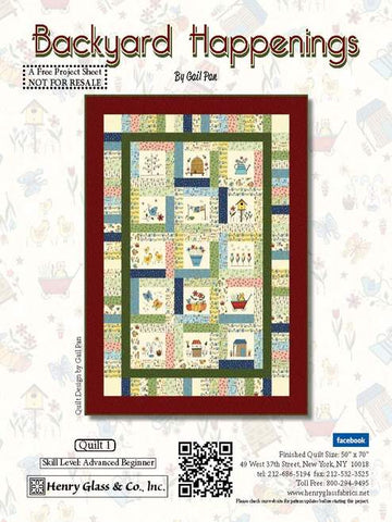 Backyard Happenings Quilt 1 Free Quilt Pattern