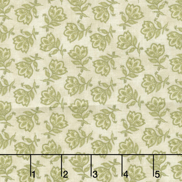 Prairie Chicks - Tossed Jacobean Light Sage Yardage