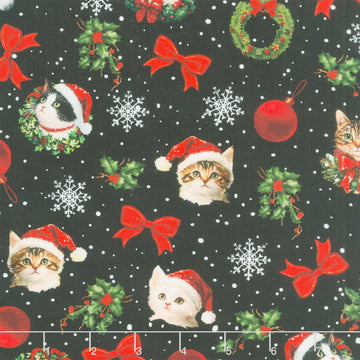 Merry Cats - Merry Cats Toss Black Yardage