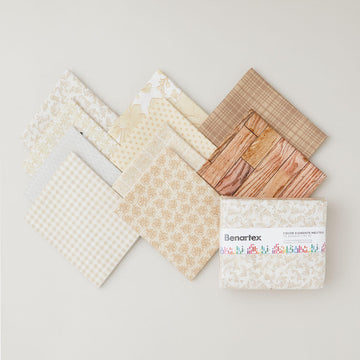 Color Elements Neutral Fat Quarter Bundle - 10 Pc