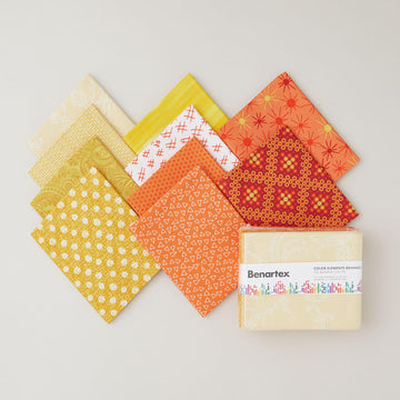 Color Elements Orange/Yellow Fat Quarter Bundle - 10 Pc