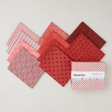 Color Elements Red Fat Quarter Bundle - 10 Pc
