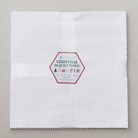 Christmas In Quilt Town Snowflakes White 10" Squares Christmas In Quilt Town Snowflakes White 10" Squares