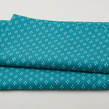 The Bright Side - Dash Diamonds Turquoise 2 Yard Cut