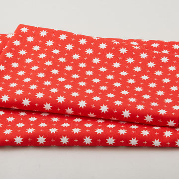 The Bright Side - Eight Point Star and Check Red 2 Yard Cut