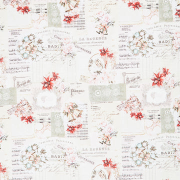 Christmas Magic - Christmas Collage Ivory Yardage