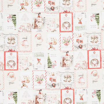 Christmas Magic - Christmas Labels Ivory Yardage