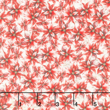 Christmas Magic - Poinsettias Yardage