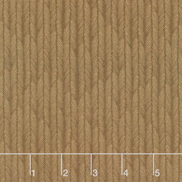 Maple and Marigolds - Feather Stripe Cocoa Yardage