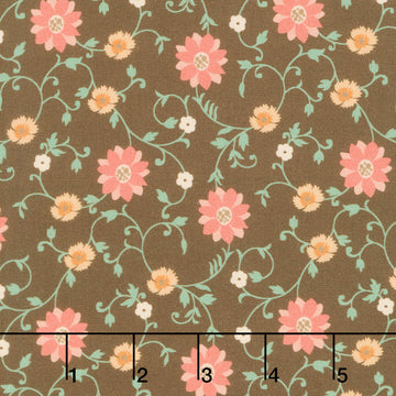 Maple and Marigolds - Scrolly Flower Cooa Yardage