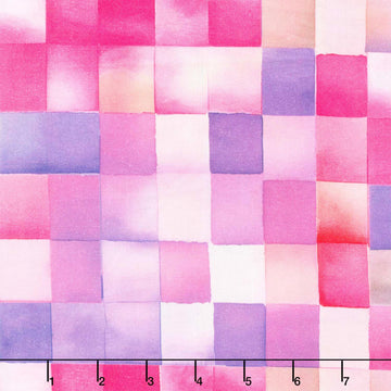 Mosaic 108" - Check Texture Magenta Digitally Printed 108" Wide Backing