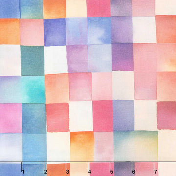 Mosaic 108" - Check Texture Multi Digitally Printed 108' Wide Backing