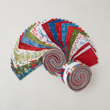 Holly Jolly Calico 2 1/2" Strips