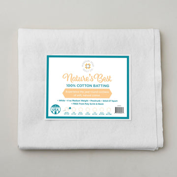 Missouri Star Nature's Best 100% Cotton Runner Batting - White
