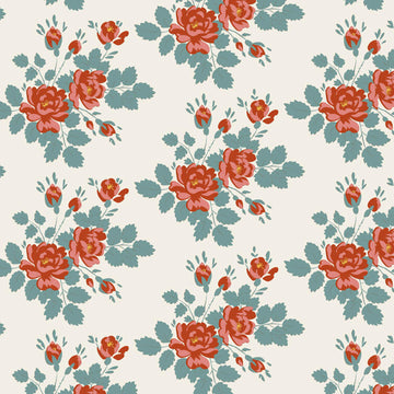 Village Life - Myrtle Teal Yardage