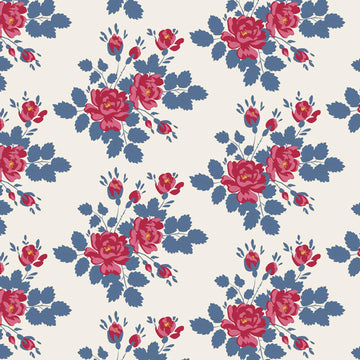 Village Life - Myrtle Blue Yardage