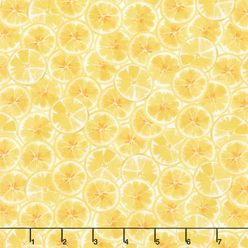 Lemon Zest - Slices Yellow Yardage